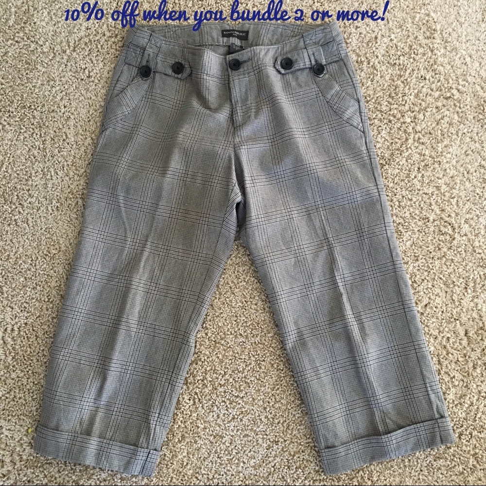 Banana Republic| Cropped Pants Capri Pants Gray 4